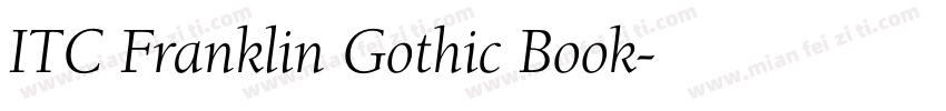 ITC Franklin Gothic Book字体转换